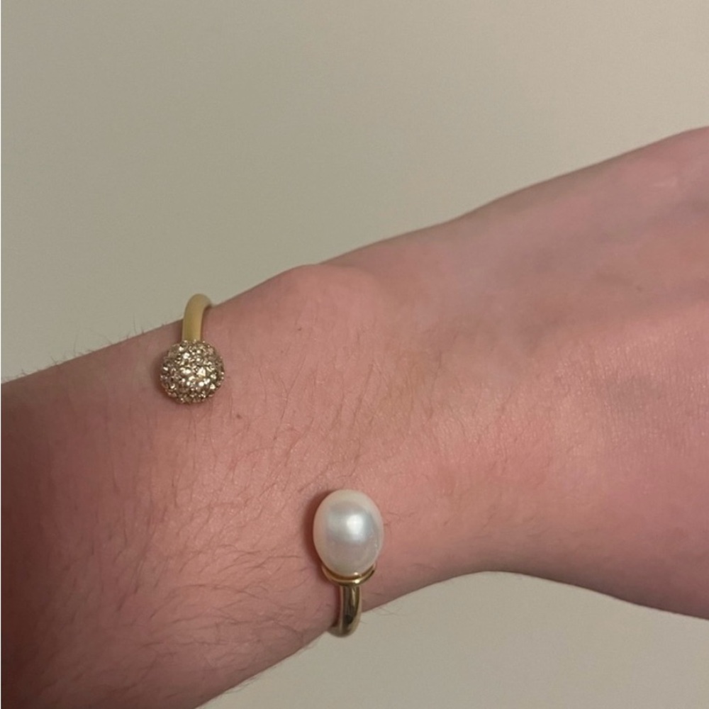 Kate Spade Rose Gold Pearl Cuff Bracelet